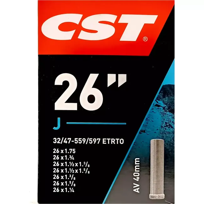 CST Binnenband 26x1.75 - Schrader ventiel 40mm - Duurzaam en betrouwbaar - Geschikt voor ETRTO 32/47-559/597