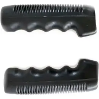 Falkx Zwarte fietshandvatten - Comfortabele grip - Duurzaam PVC - 105 mm - Set van 2