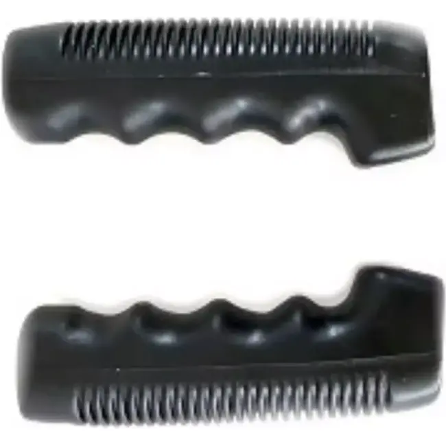 Falkx Zwarte fietshandvatten - Comfortabele grip - Duurzaam PVC - 105 mm - Set van 2