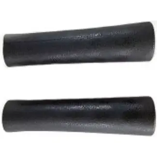 Falkx Zwarte fiets handvatten - 120mm - Comfortabel PVC - Set van 2