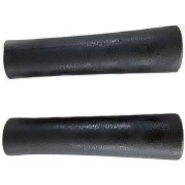 Falkx Zwarte fiets handvatten - 120mm - Comfortabel PVC - Set van 2