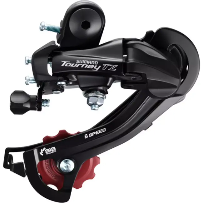 Shimano Tourney derailleur - 6-speed - robuust staal - zwart - MTB
