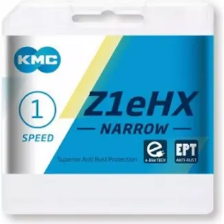 KMC Ketting smal anti-roest - 128 schakels - single speed - zilver - heavy duty design