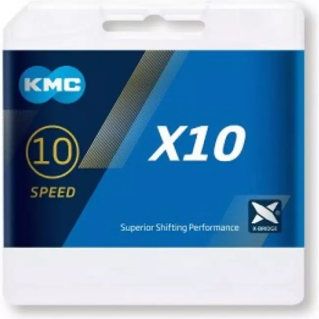 KMC 10-speed fietsketting - Smal ontwerp - Duurzaam en slijtvast - 114 schakels - Grijs