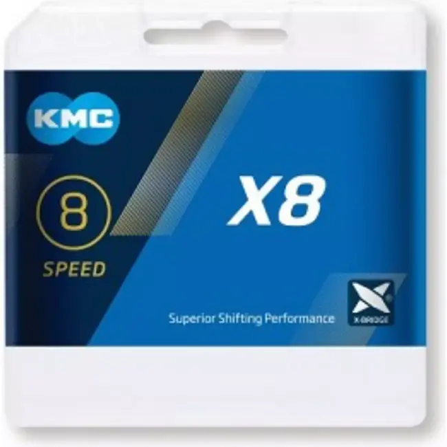 KMC Ketting 8-speed - Smal ontwerp - Duurzaam en corrosiebestendig - 114 schakels - Zilver/Grijs