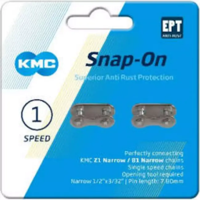 KMC Verbindingsschakel single speed - anti-roest - zilver - 2 stuks