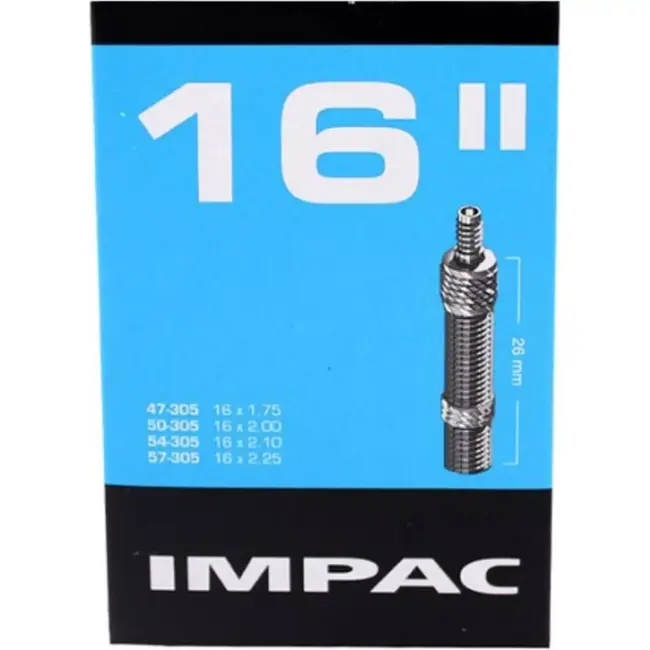 Impac Binnenband 16 inch - Dunlop ventiel - Geschikt voor 16x1.75/2.35 banden - Duurzaam en betrouwbaar