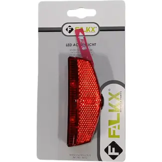 Falkx Modern achterlicht - LED - 2 LEDs - Low battery indicator - 80/50mm montage - Inclusief batterijen