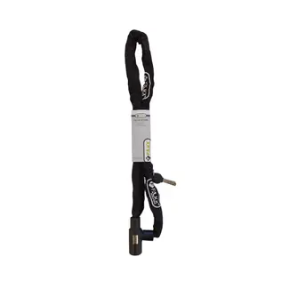 Falkx Kettingslot met nylon hoes - 6x1200 mm - zwart - weerbestendig en krasvrij