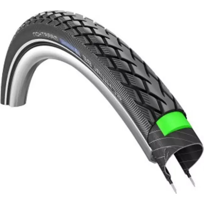 Schwalbe Tourband met Greenguard - 3mm anti-lek - Zwart met reflectie - 28x1.50