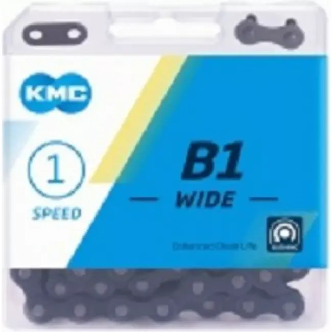 KMC Single speed fietsketting - zwart - anti-roest - 112 schakels - stadsfiets/BMX