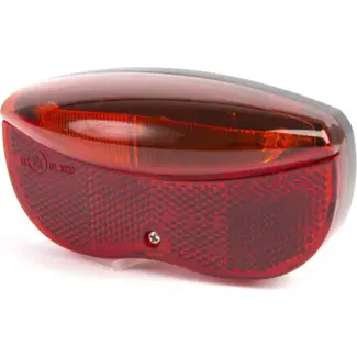 Ikzilight Achterlicht fiets - 3x LED - 80mm montage - Inclusief batterijen - Reflectorfunctie