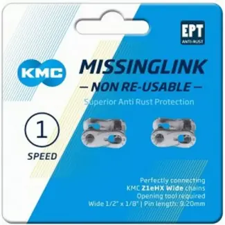 KMC Verbindingsschakel - Breed - Antiroest - Zilver - Niet herbruikbaar - 2 stuks