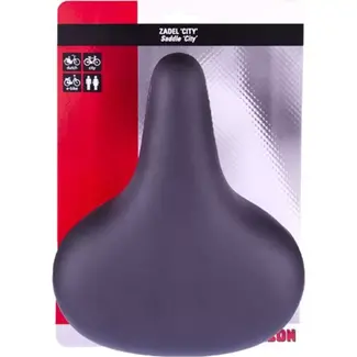 Simson Comfortabel stadszadel - extra zacht foam - isolerend - 245mm x 203mm - zwart