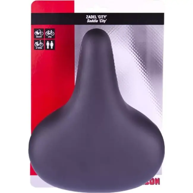 Simson Comfortabel stadszadel - extra zacht foam - isolerend - 245mm x 203mm - zwart