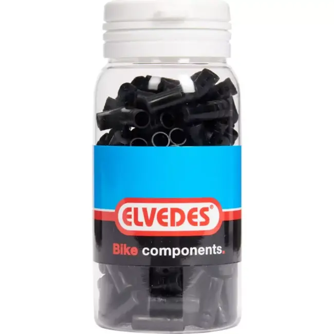 Elvedes Zwarte PVC kabeleinddopjes - 4.3mm - 150 stuks - Duurzaam en veelzijdig