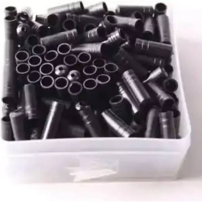 Elvedes Zwarte PVC kabeleinddopjes - 4.3mm - 150 stuks - Duurzaam en veelzijdig