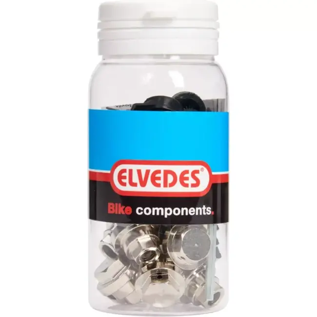 Elvedes Kabelklembout voor rollerbrake - Inclusief afdekdop - 15 stuks - Geschikt voor voor- en achterremmen