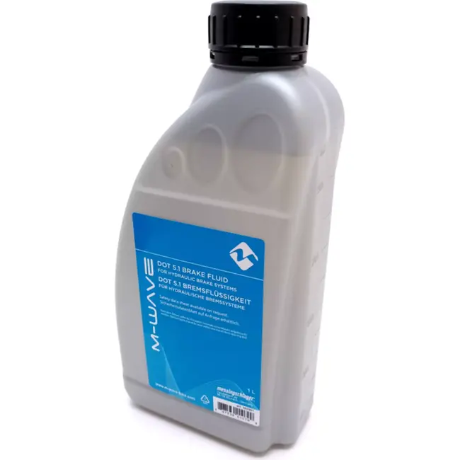 M-Wave Hydraulische remolie DOT 5.1 - Hoge prestaties - 1 liter - Voor extreme temperaturen