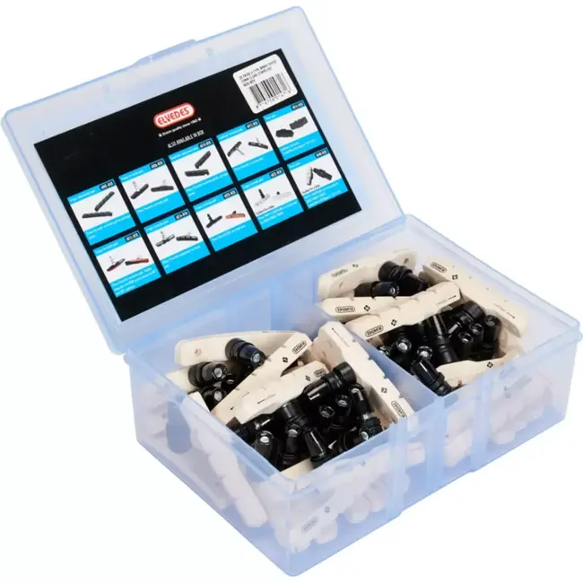 Elvedes Witte V-brake remblokken - Clean White Compound - 25 paar - Krachtige remprestaties - Geen residu