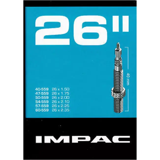 Impac Binnenband 26 inch - Butyl - Sclaverand 40mm - Milieuvriendelijk - ETRTO 40/60-559