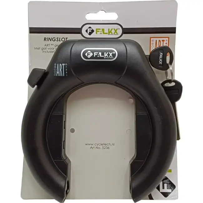 Falkx Ringslot met ART2-certificering - 72mm - Zwart - Geschikt voor insteekkettingen