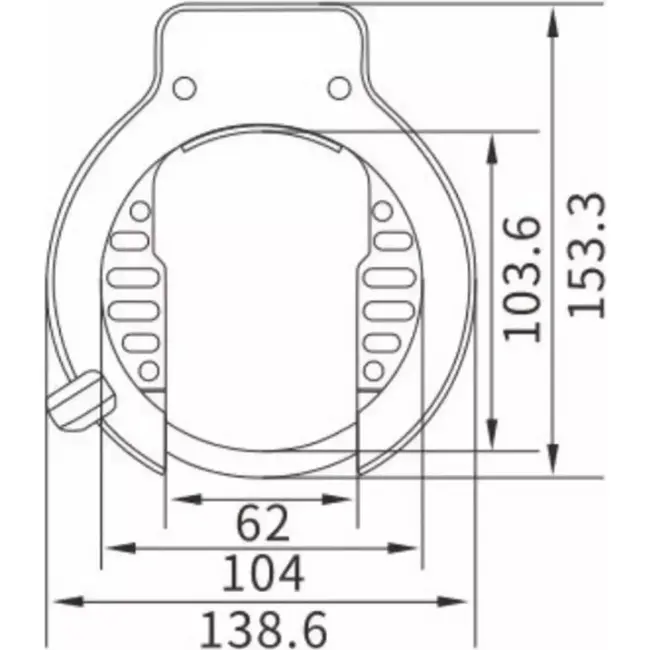 Falkx Robuust ringslot - zwart - ART2 gecertificeerd - 72mm - geschikt voor insteekkettingen