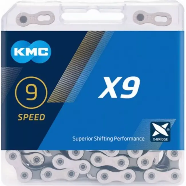 KMC 9-speed fietsketting - zilver/grijs - 114 schakels - duurzaam en veelzijdig