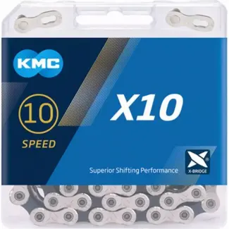 KMC 10-speed ketting - zilver/zwart - soepel schakelen - slijtvast - weg en offroad