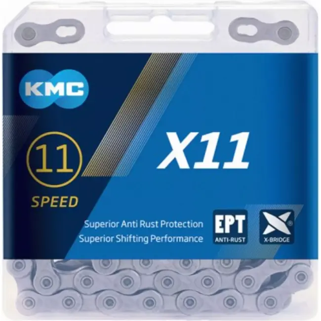 KMC 11-speed ketting - anti-roest - EcoProTeQ - 118 schakels - donker zilver