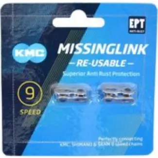 KMC Kettingschakel 9-speed - Anti-roest - Eenvoudige installatie - Zilver - 2 stuks