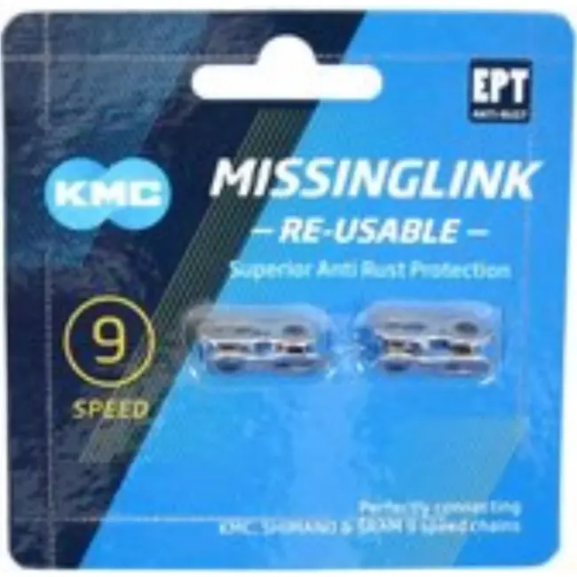 KMC Kettingschakel 9-speed - Anti-roest - Eenvoudige installatie - Zilver - 2 stuks