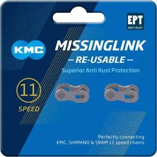 KMC Kettingschakel 11-speed - Anti-roest - Eenvoudige installatie - Zilver - 2 stuks