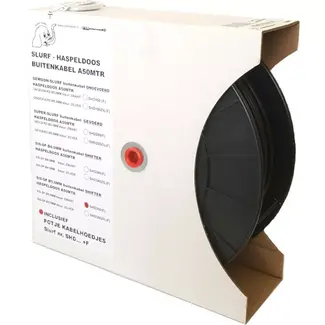 Slurf Buitenkabel derailleur - 50 m - zwart - 4 mm - met kabelhoedjes