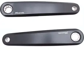 Miranda Delta crankset - e-bike compatibiliteit - 170mm - zwart - duurzaam aluminium - milieuvriendelijk geproduceerd