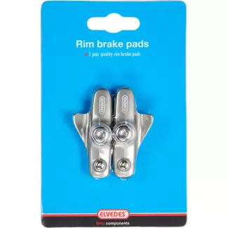 Elvedes Race remblokken 55mm - aluminium cartridge - geschikt voor Shimano velgremmen - per paar