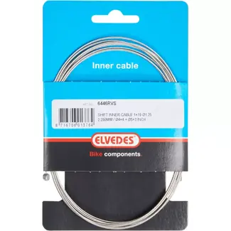 Elvedes Versnellingsbinnenkabel - RVS - 2,25m - 1x19 draads - N- en T-nippels