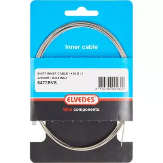 Elvedes Binnenkabel schakel - RVS - 2250mm - 1x19 draads - N-nippel 4x4mm