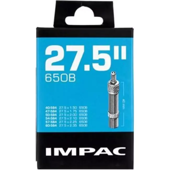 Impac Binnenband 27.5 inch - ETRTO 40/60-584 - Ventiel 40mm - Geschikt voor 27.5x1.50 tot 27.5x2.35