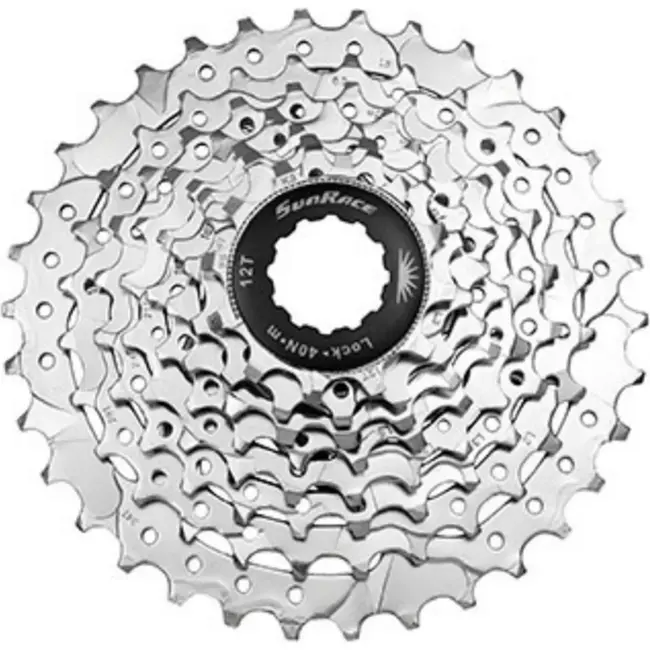 Sunrace 7-speed cassette - duurzaam staal - 11-28T - chroom - 248 gram