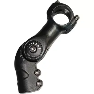 Promax Verstelbare A-head stuurpen - 80mm - Zwart - 25.4mm klem - 28.6mm vork - Flexibele hoekinstelling