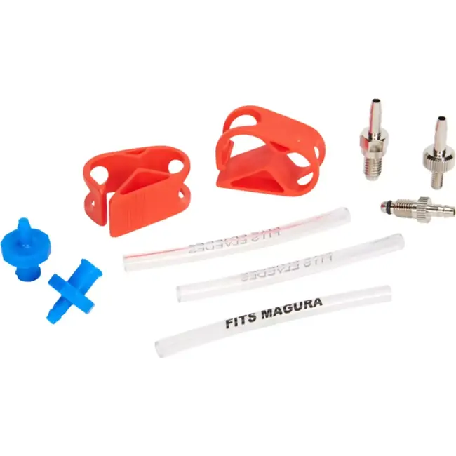 Elvedes Ontluchtingsadapter voor Magura - Efficiënt ontluchten - Rood/Blauw - Voor werkplaatsgebruik