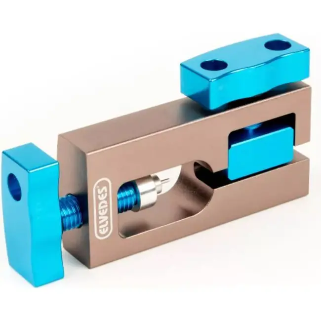 Elvedes Nippelpers voor hydroslang - Geschikt voor hydraulische remsystemen - Zilver en blauw - Voor professioneel gebruik