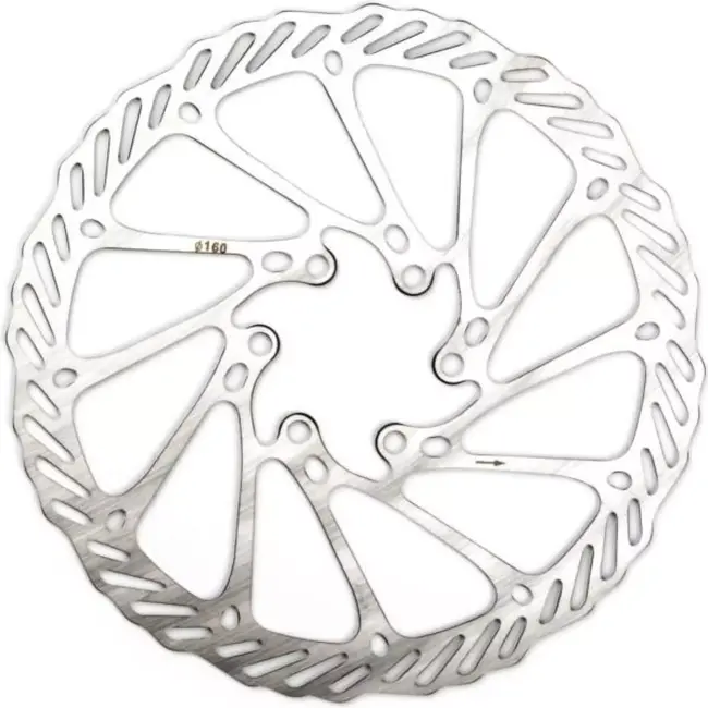 Elvedes HP remschijf - 160mm - 6-gaats - Roestvrij staal - Inclusief boutjes