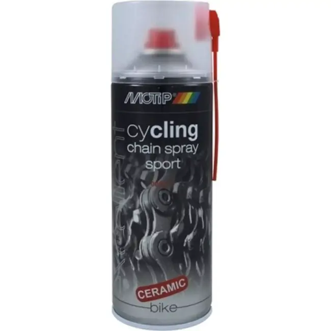 Motip Ketting Spray Sport - Droog Smeermiddel - Keramiekdeeltjes - 400ml - Waterafstotend