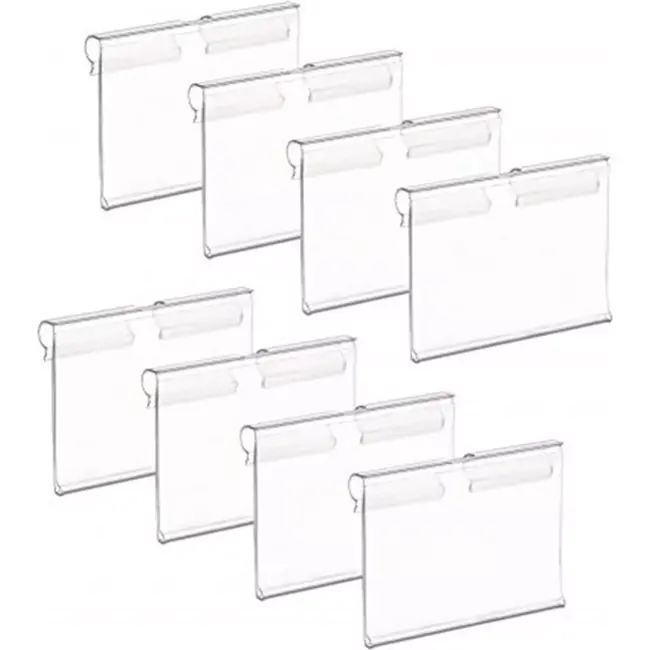 Hilkman Transparant kunststof prijsschild - 52x26 mm - Voor retail en wandstellingen