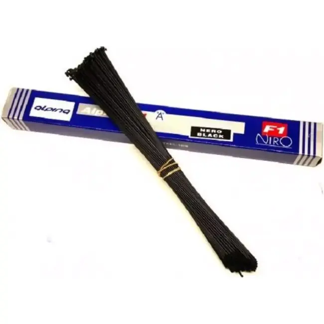 Alpina RVS spaken 276 mm - zwart - set van 144 stuks