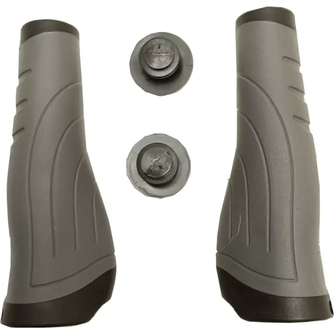 Falkx Ergonomische handvatten met lock-ring - zwart/grijs - 135 mm - comfort en grip