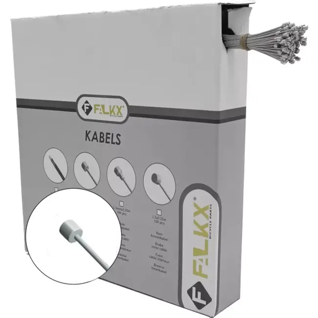 Falkx Derailleur binnenkabels - anti-rafel - 100 stuks - 1,2 mm x 2,10 m - duurzaam en soepel schakelen