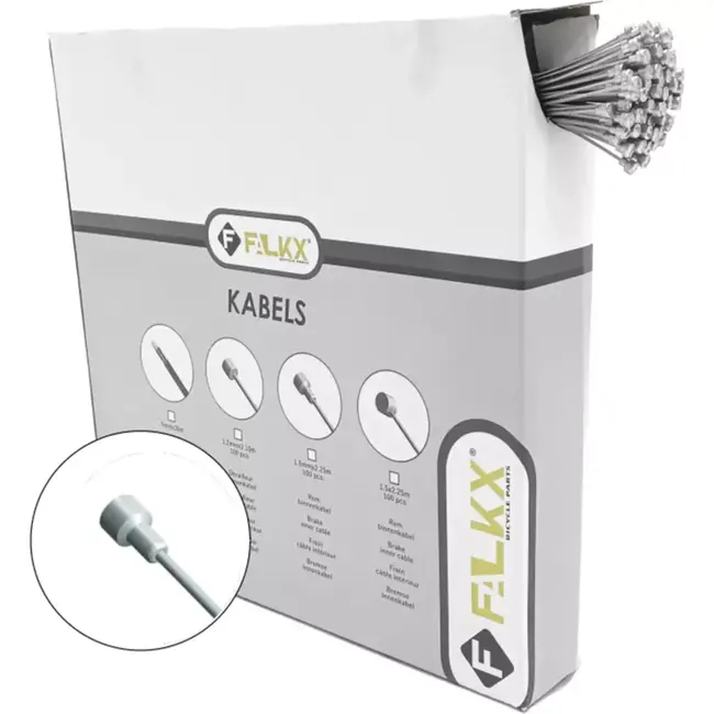 Falkx Rembinnenkabel met peer en tonnippel - 1,5 mm x 2,25 m - 100 stuks